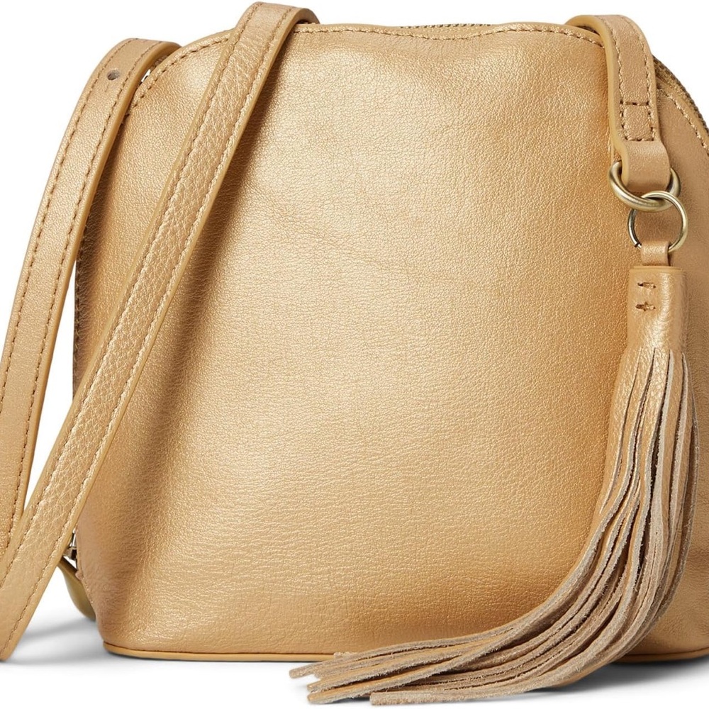 HOBO Nash Compact Crossbody Leather Bag Dusty Gold